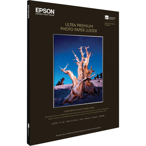 Epson Ultra Premium Photo Paper Luster (17 x 22", 25 Sheets)