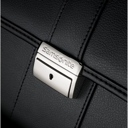 Samsonite Leather Flapover Case (Black)