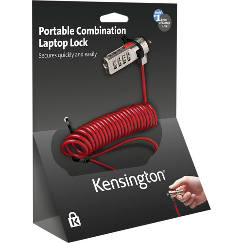 Kensington Portable Combination Laptop Lock (Red)