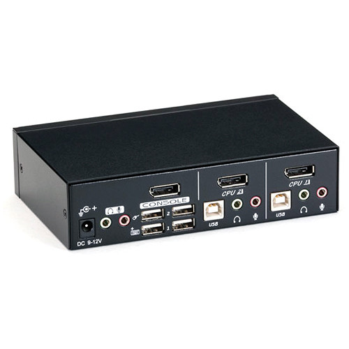 Black Box ServSwitch 2-Port DT DisplayPort KVM Switch with USB and Audio