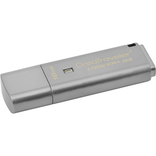 Kingston 16GB DataTraveler Locker+ G3 USB 3.0 Type-A Flash Drive