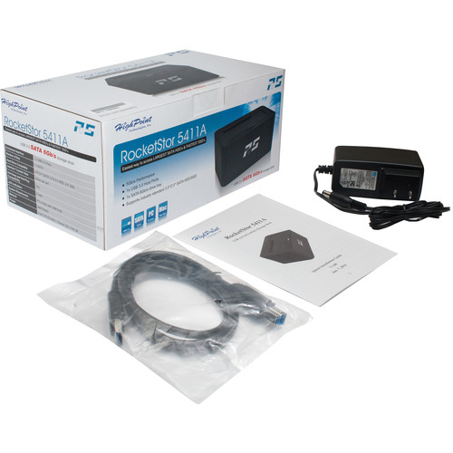 HighPoint RocketStor 5411A USB 3.1 Gen 1 to SSD/SATA Hard Drive Docking Station (Black)