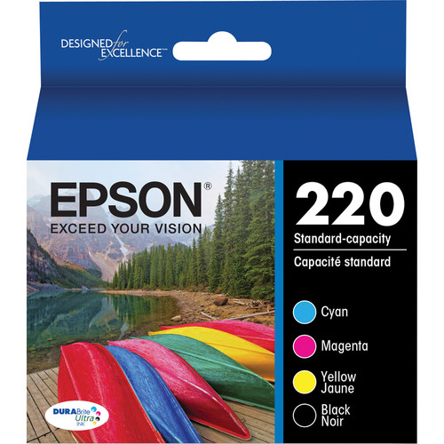 Epson T220 DURABrite Ultra Black & Color Ink Cartridge Multi-Pack