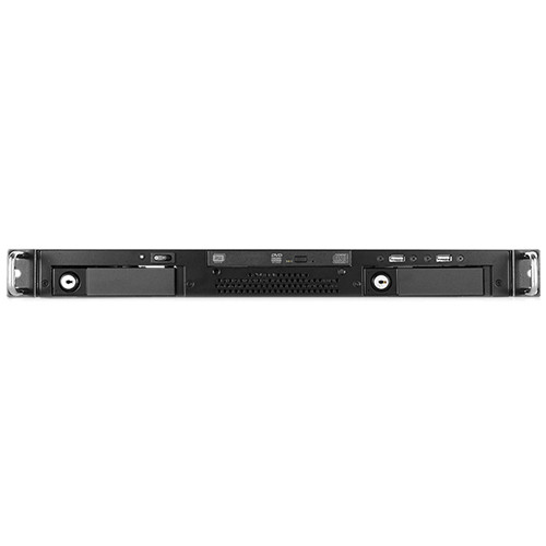 iStarUSA D-A120T-ITX 1U 2 x 3.5" Bay Tool-Less Hotswap ITX Chassis (Black)