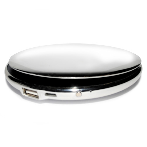 CTA Digital Compact Mirror 5000mAh External Battery Charger