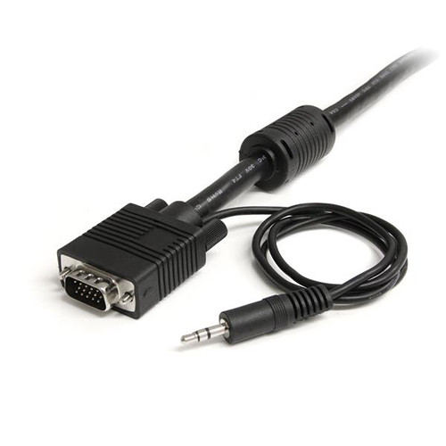 StarTech Coaxial High Resolution Monitor VGA Cable with Audio (25', Black)