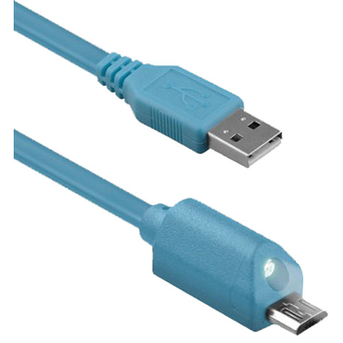 Naztech Micro-USB LED Charge & Sync Cable 6' (Blue)