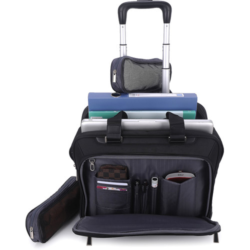 ECO STYLE Tech Exec Rolling Case with iPad/Tablet Pocket for Up to 15.6