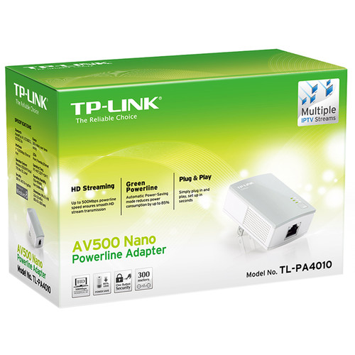 TP-Link TL-PA4010KIT AV600 Nano Powerline Adapter Starter Kit
