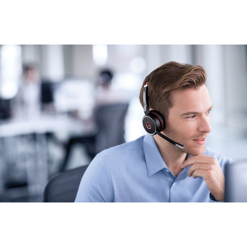 Jabra Evolve 75 Headset with Charging Stand (Optimized for Unified Communication)