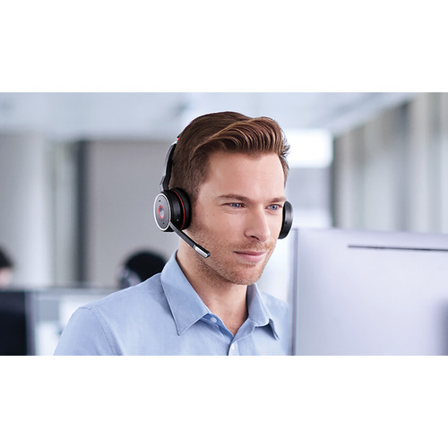 Jabra Evolve 75 Headset with Charging Stand (Optimized for Unified Communication)