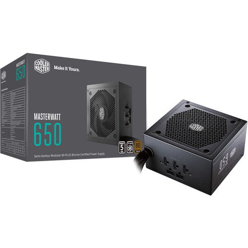 Cooler Master MasterWatt 650 650W 80 Plus Bronze Semi-Modular Power Supply