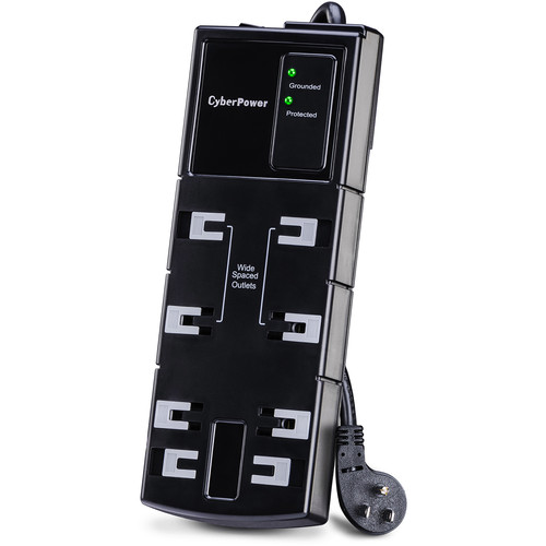 CyberPower CSB808 8-Outlet Essential Series Surge Protector (Black)