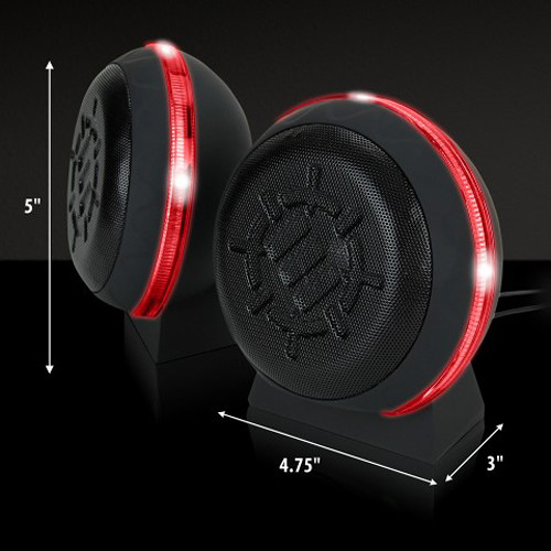 Enhance USB LED Gaming Speakers (Red)