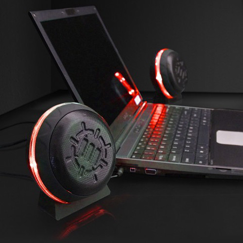 Enhance USB LED Gaming Speakers (Red)