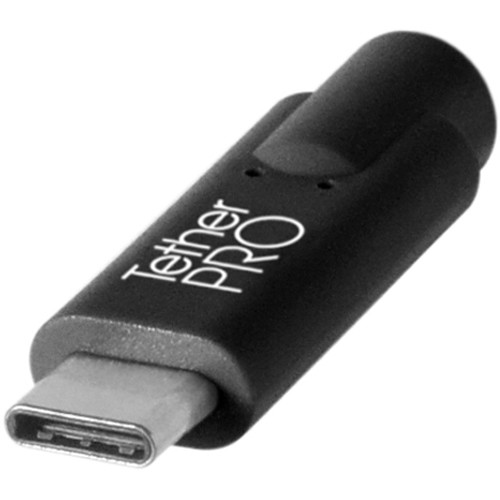 Tether Tools TetherPro USB Type-C Male to 8-Pin Mini-USB 2.0 Type-B Male Cable (15', Black)