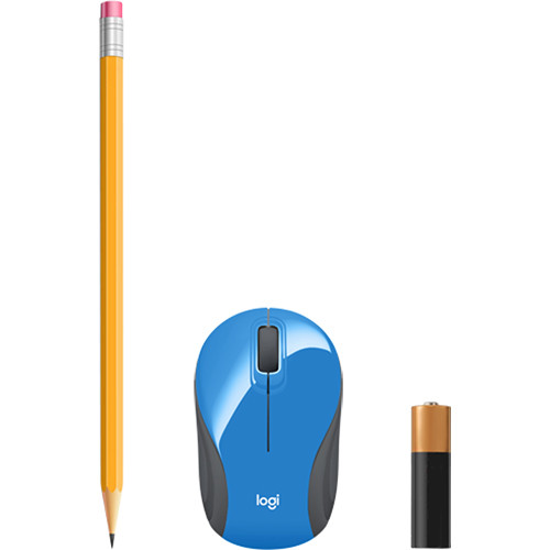 Logitech M187 Wireless Ultra Portable Mouse (Blue)