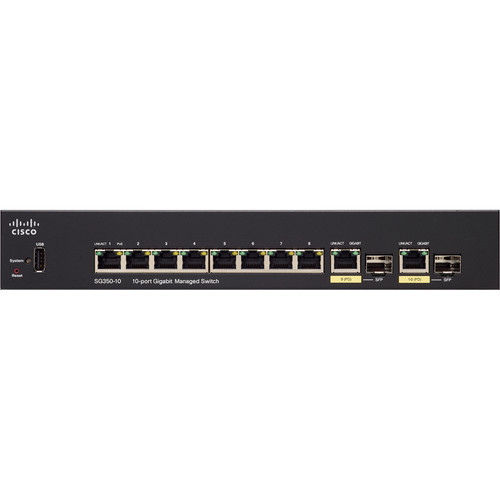 Cisco SG350-10 10-Port Gigabit Managed Switch