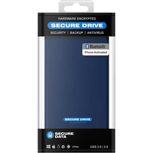 SecureData SecureDrive BT 1TB Encrypted HDD with Bluetooth Authentication