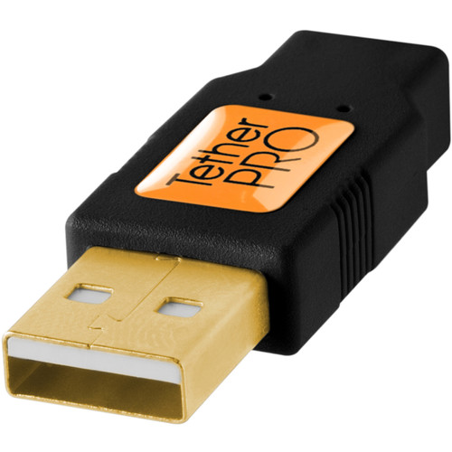 Tether Tools TetherPro USB 2.0 Type-A to 5-Pin Mini-USB Cable (Black, 3')