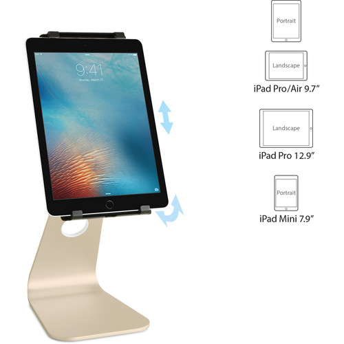 Rain Design mStand Tablet Pro for 9.7 to 11" iPad, iPad Pro, and iPad Air (Gold)