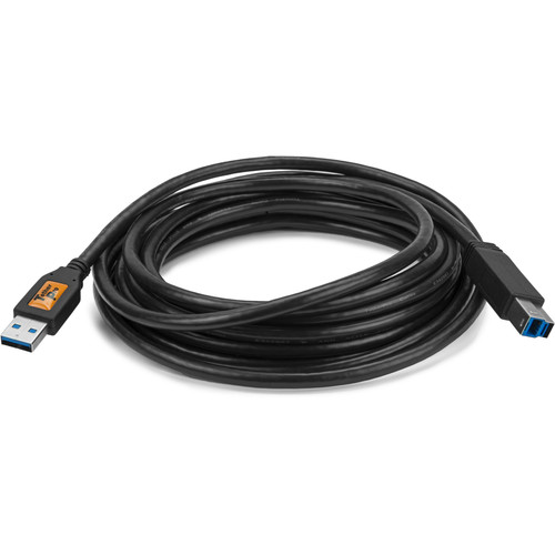 Tether Tools TetherPro SuperSpeed USB 3.0 Male A to Male B Cable (15', Black)