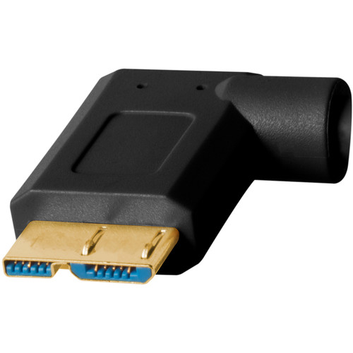Tether Tools USB 3.0 Type-A Male to Micro-USB Right-Angle Male Cable (15', Black)