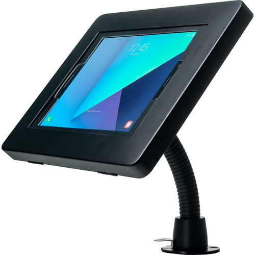 CTA Digital Premium Security Kiosk Stand with Gooseneck Tabletop Mount (Black)