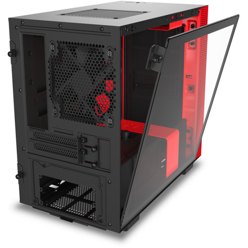 NZXT H210 Mini-Tower Case (Matte Black/Red)