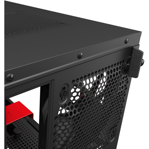 NZXT H210 Mini-Tower Case (Matte Black/Red)