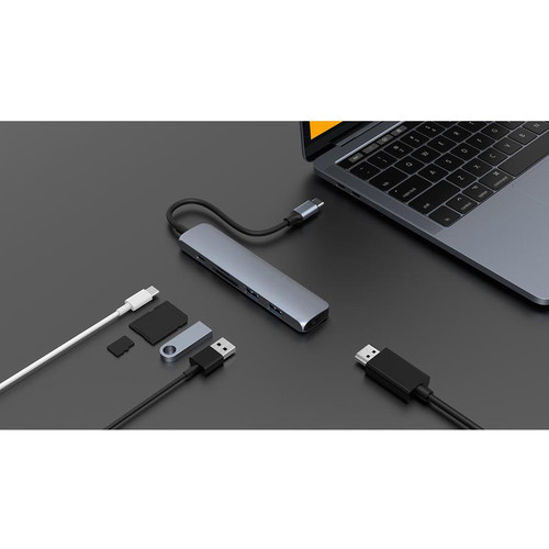 HYPER HyperDrive BAR 6-Port USB Type-C Hub (Space Gray)