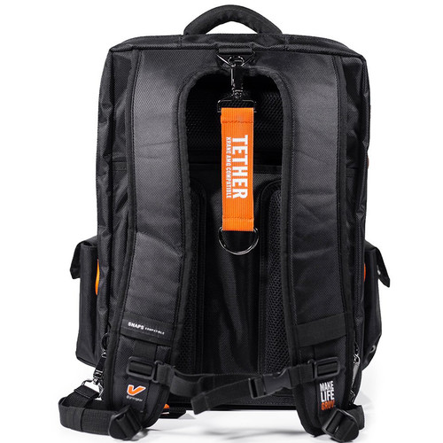 Gruv Gear Club Bag Flight-Smart Tech Backpack (Elite, Black/Orange)