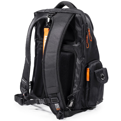 Gruv Gear Club Bag Flight-Smart Tech Backpack (Elite, Black/Orange)