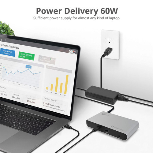 SIIG Thunderbolt 3 Dual DP 4K Video Docking Station with Power Delivery