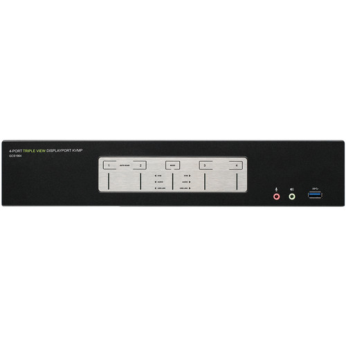 IOGEAR 4-Port 4K Triple View DisplayPort KVMP Switch with USB 3.0 Hub