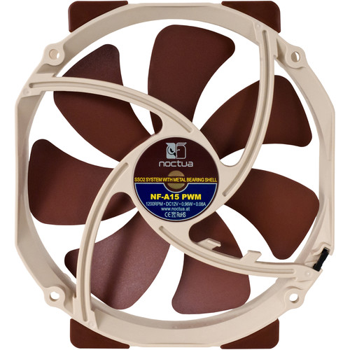 Noctua NF-A15 PWM 140mm Cooling Fan (Round Frame, Brown)