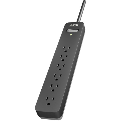APC Essential SurgeArrest 6-Outlet Surge Protector (6', Black, 120V, 2-Pack)