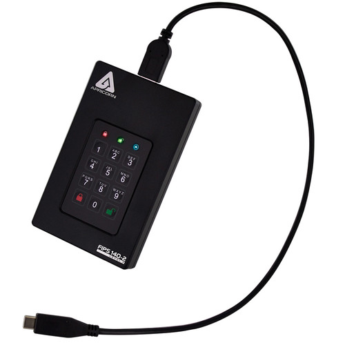 Apricorn 3TB Aegis Fortress L3 FIPS 140-2 Level 3 Encrypted Portable Hard Drive