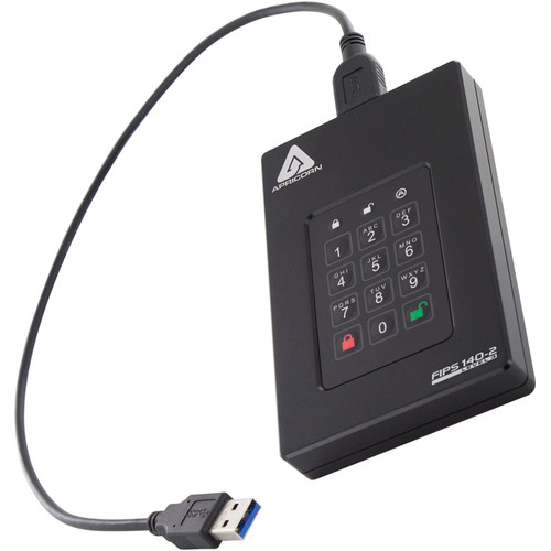 Apricorn 3TB Aegis Fortress L3 FIPS 140-2 Level 3 Encrypted Portable Hard Drive