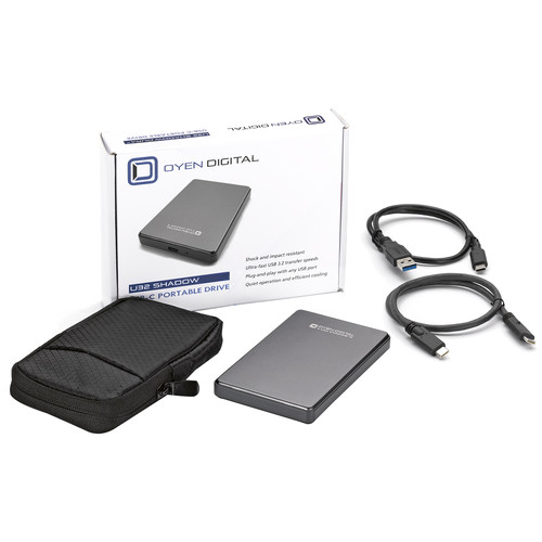 Oyen Digital 2TB U32 Shadow USB 3.2 Gen 2 Type-C Portable Solid State Drive