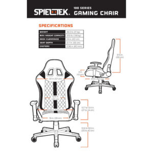 Spieltek 100 Series Gaming Chair (Black & Red)