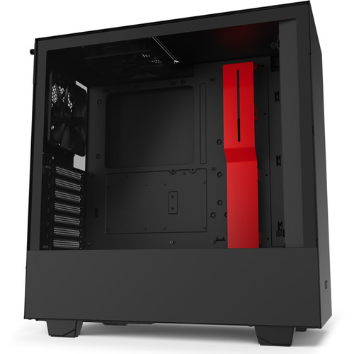 NZXT H510 Mid-Tower Case (Matte Black/Red)