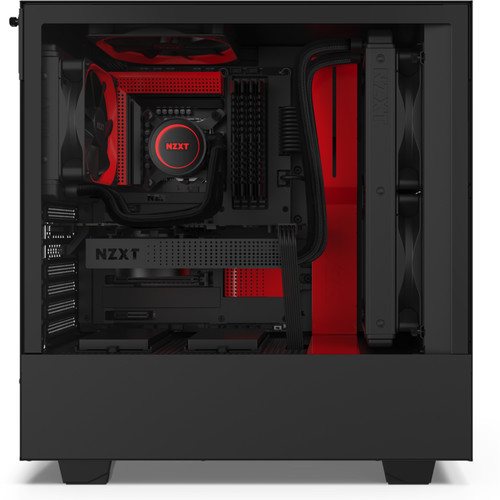 NZXT H510 Mid-Tower Case (Matte Black/Red)