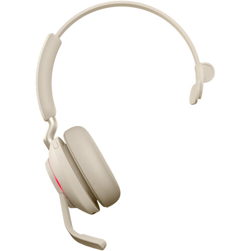 Jabra Evolve2 65 Mono Wireless On-Ear Headset (Unified Communication, USB Type-C, Beige)