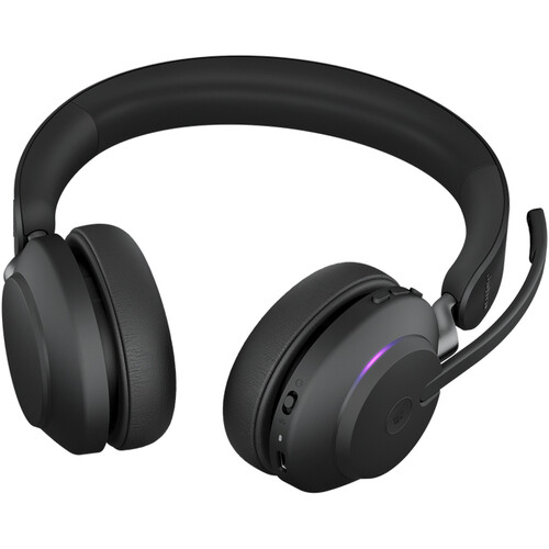 Jabra Evolve2 65 Stereo Wireless On-Ear Headset (Microsoft Teams, USB Type-C, Black)
