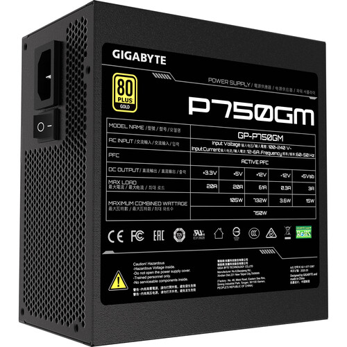 Gigabyte GP-P750GM 750W 80 PLUS Gold Modular Power Supply