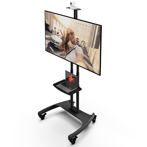 Kanto Living Mobile TV Cart with Adjustable Shelf for 37 to 65