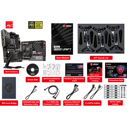 MSI MEG B550 UNIFY AM4 ATX Motherboard