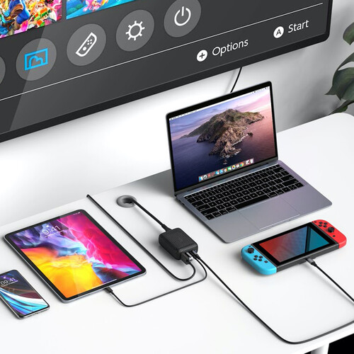 HYPER 60W USB Type-C Power Hub for Nintendo Switch