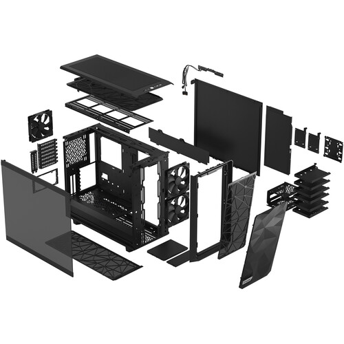 Fractal Design Meshify 2 Mid-Tower Case (Gray with Light Tempered Glass)